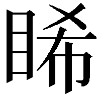 睎